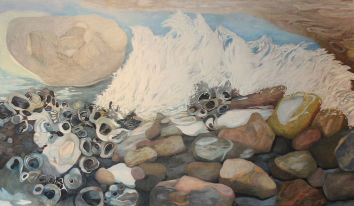 Ninet Kaijser, WAVE, 337 x 196 cm, kleurpotlood op papier, 2023